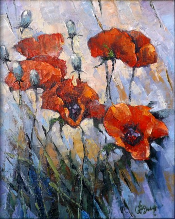 "Amapolas" 27x22 (con marco 45x40), 300€