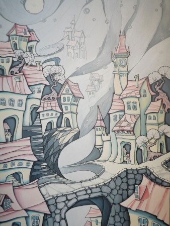 Ciudad de mi sueño, acrilico sobre lienzo